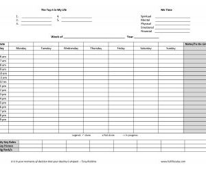 Full Life Cube Planner/Diary – Weekly Planning Page (Downloadable)