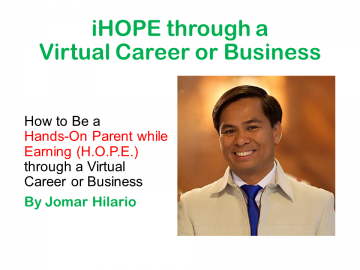 How To Be a Hands-On Parent while Earning (iHOPE) Through a Virtual Career or Business Talk Video