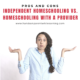 Independent Homeschooling vs. Homeschooling with a Provider: Pros and Cons