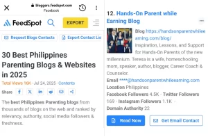 Hands-On Parent while Earning on Feedspot’s 2025 Top Blogs Again